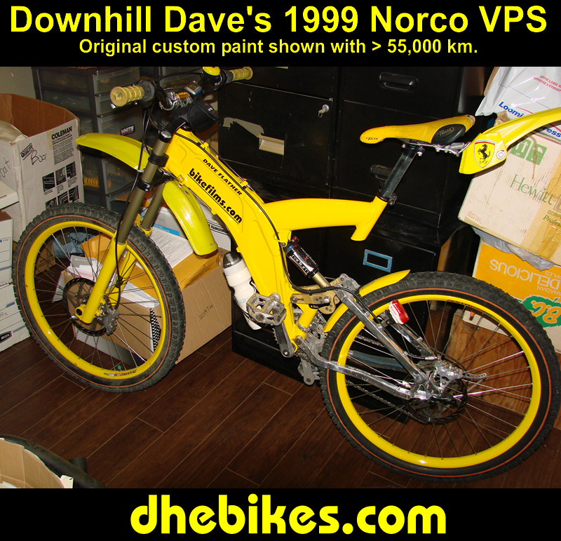 Click for a larger image of Downhill Dave's cross-country long travel mountain bike
