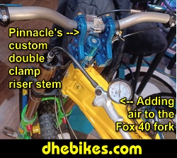 Adding air to the Fox 40 DH fork
