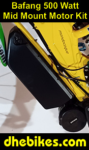 Bafang mid mounted ebike geared motor kits